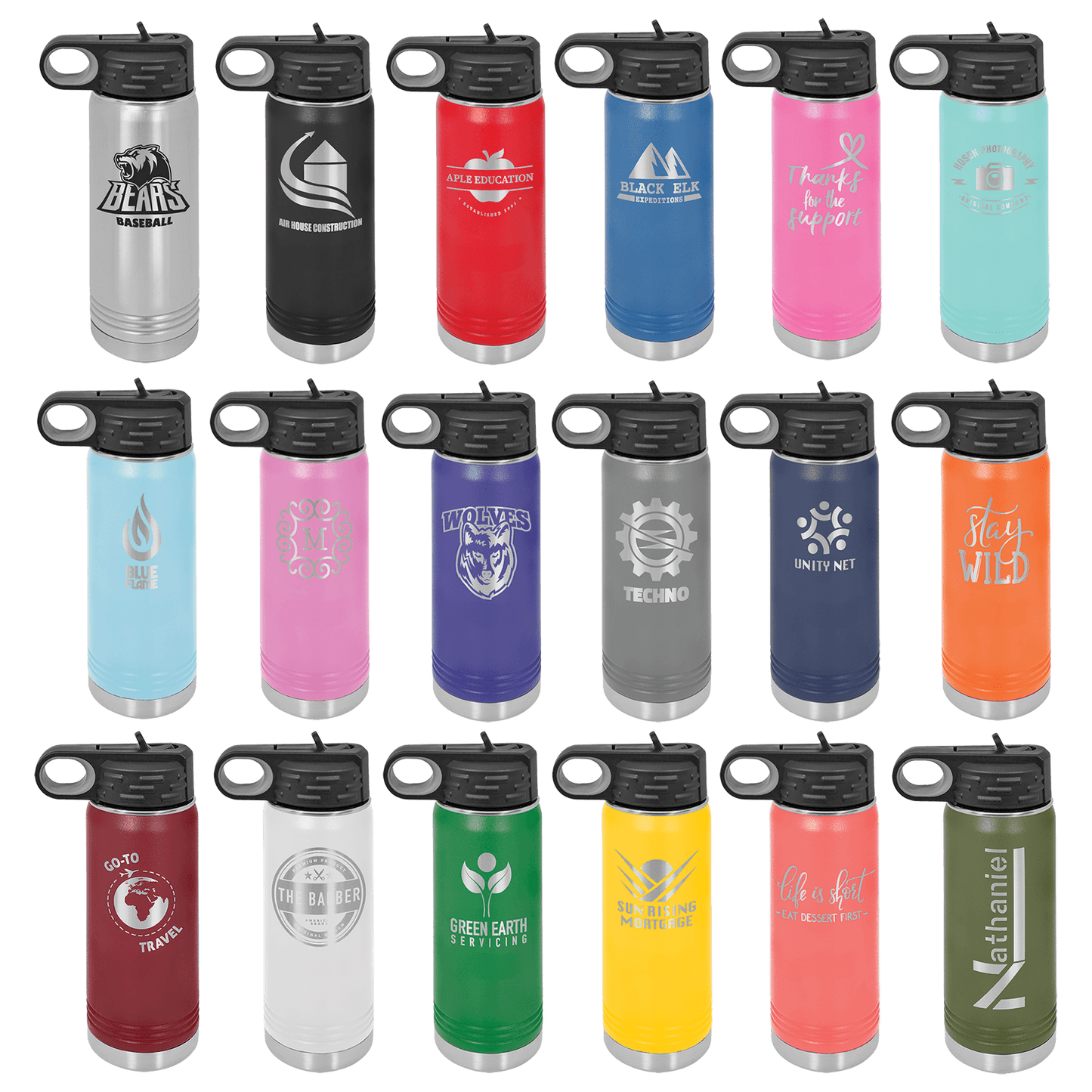 Customized Kids Engraved Water Bottles