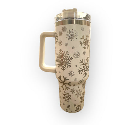 Snowflake Custom Engraved Tumbler