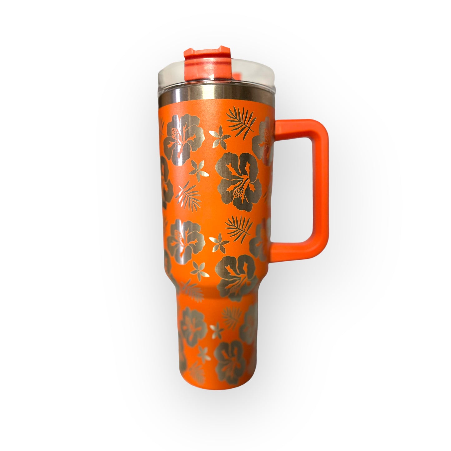 Hibiscus Flower Custom Engraved Tumbler