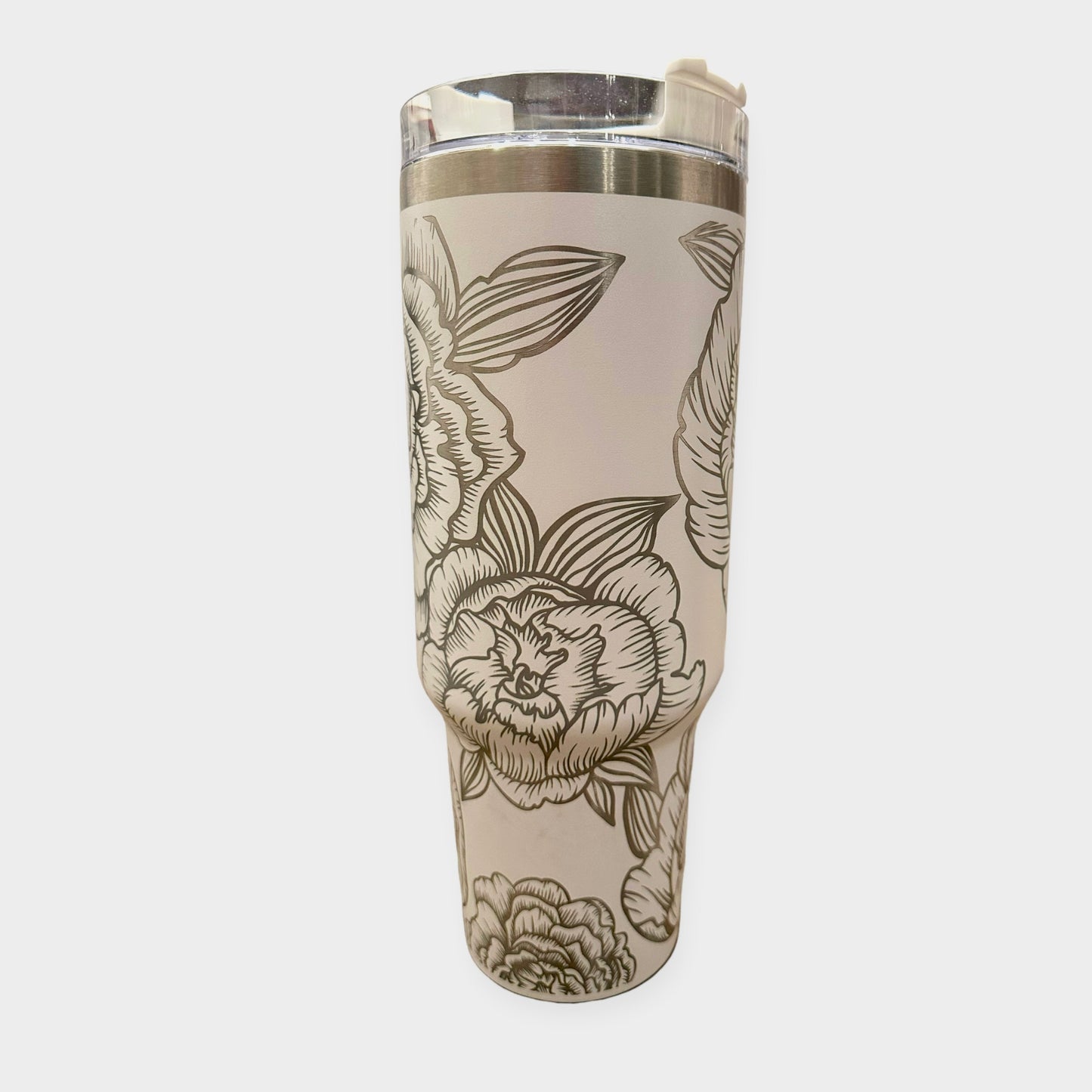 Floral "Peony" Custom Engraved Tumbler