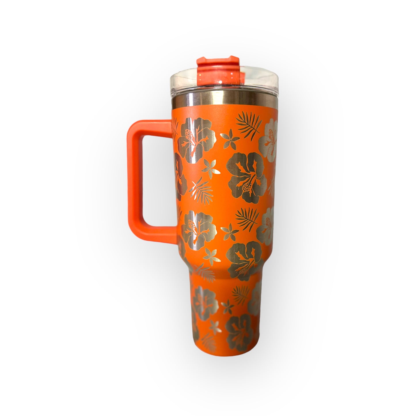 Hibiscus Flower Custom Engraved Tumbler