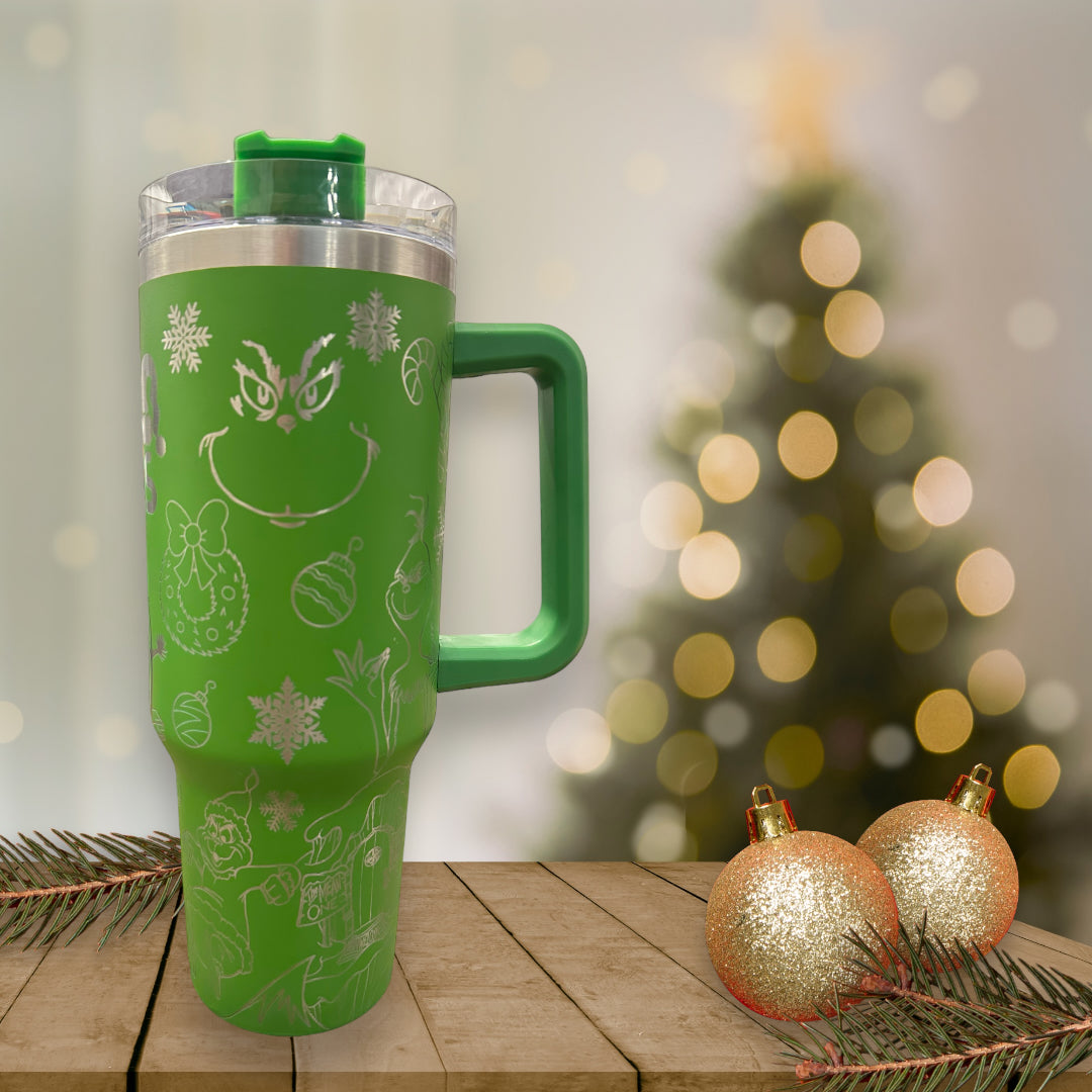 "The Grinch" Custom Engraved Tumbler