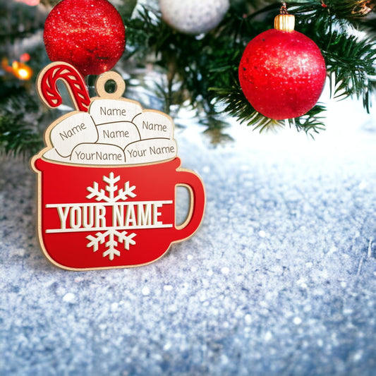 Hot Cocoa Personalized Christmas Ornament