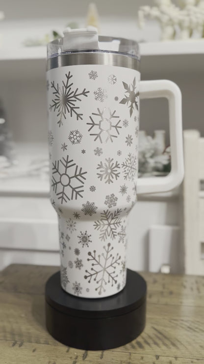 Snowflake Custom Engraved Tumbler