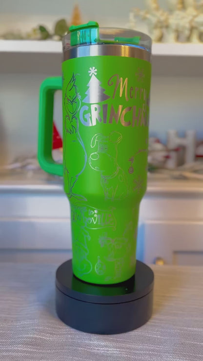 "The Grinch" Custom Engraved Tumbler